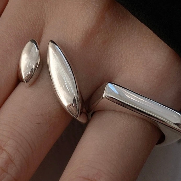 Sleek Crescent Ring