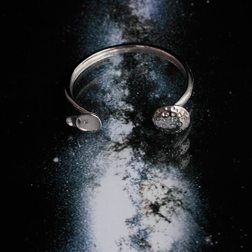 RHODIUM ORBIT BANGLE