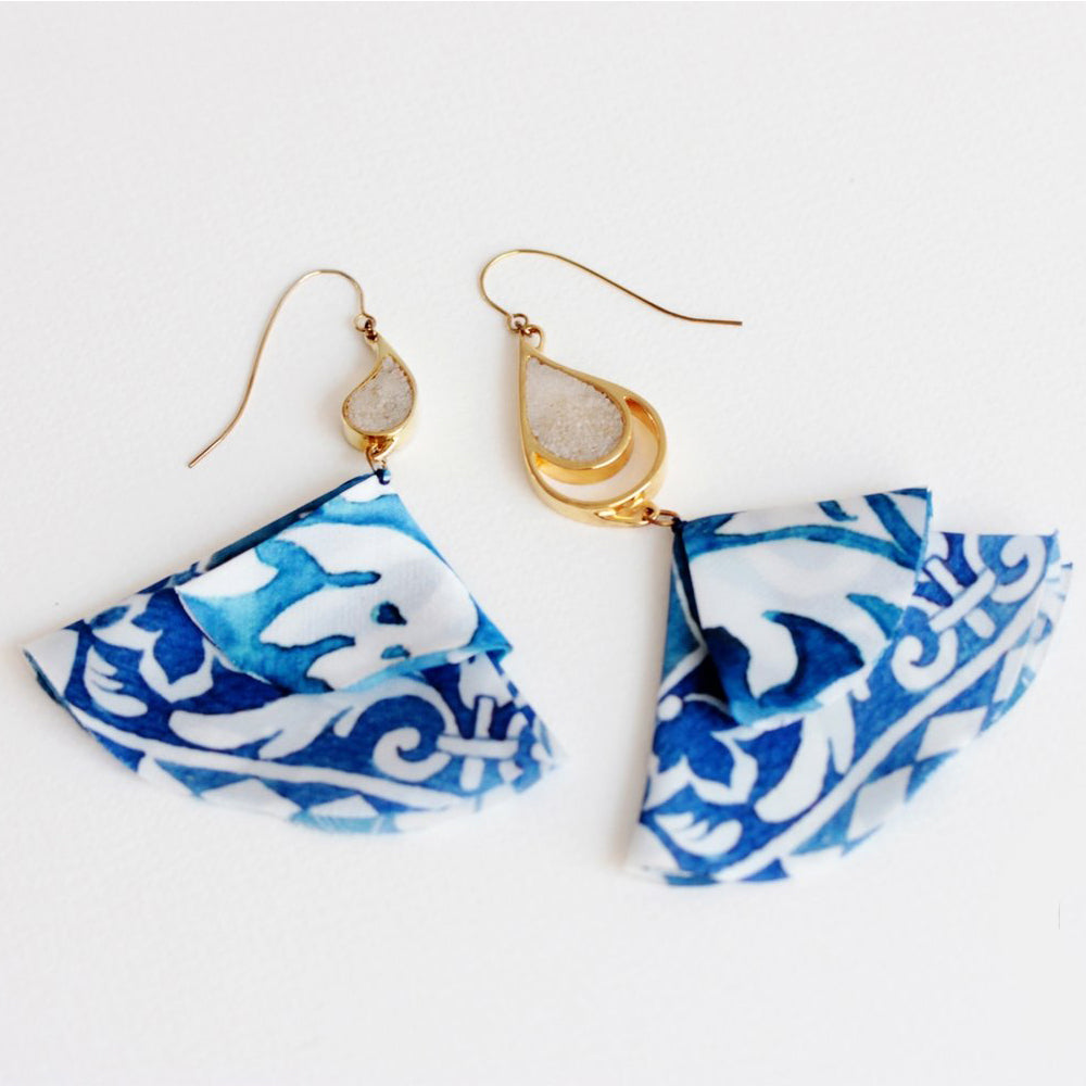SAND SILK & GOLD EARRINGS