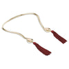 GOLD OPEN CHOKER RED TASSELS