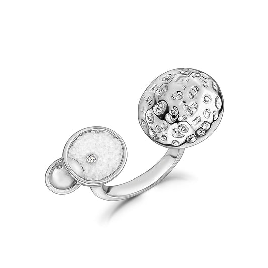 RHODIUM ORBIT RING
