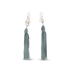 SILVER SEA & SAND EARRINGS GREY TASSELS