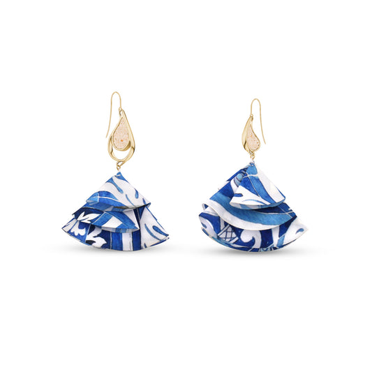 SAND SILK & GOLD EARRINGS